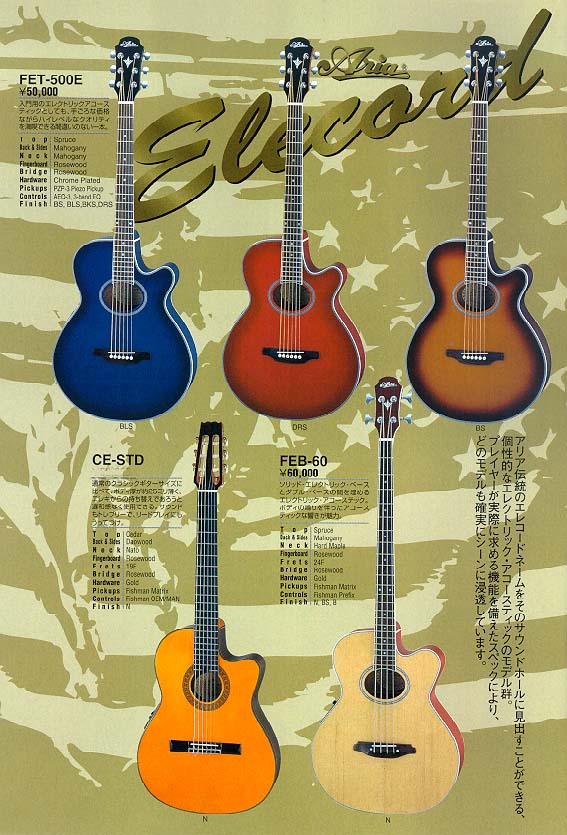Aria FET-500 EBS Elecord Series エレアコEleco - ギター