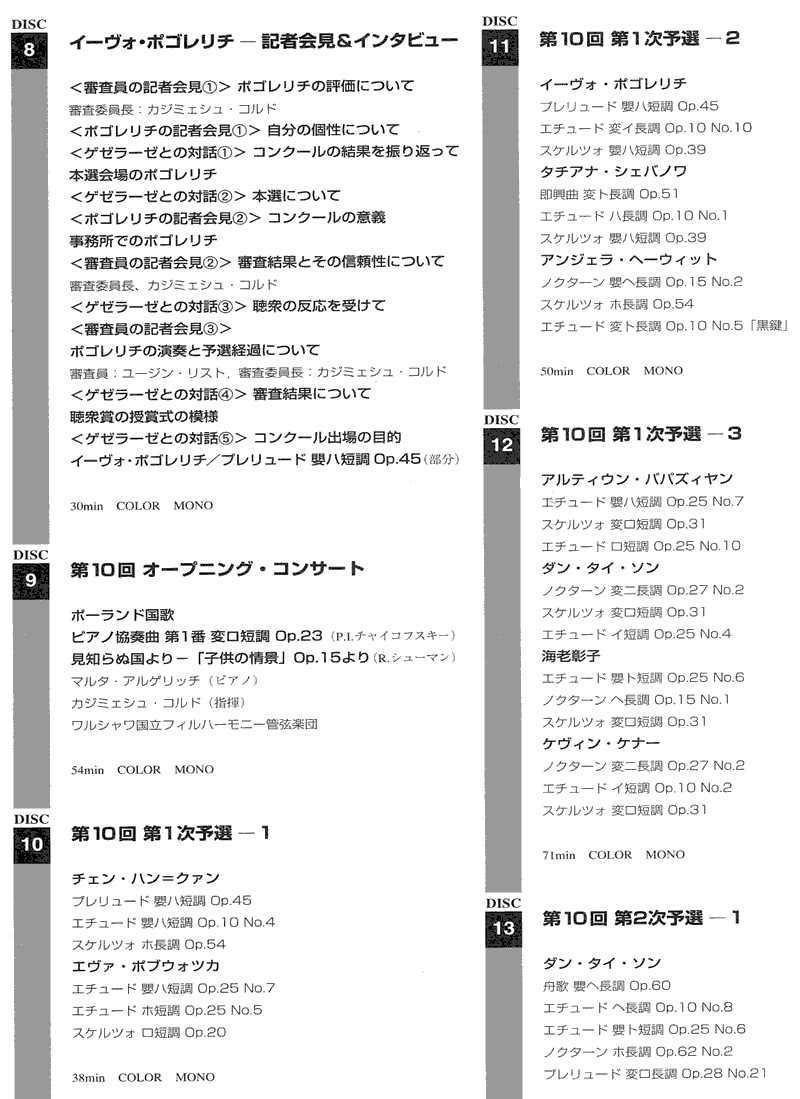 通販 ワルシャワの覇者 未開封 ショパンコンクール DVD 32枚セット www