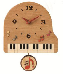 グランドピアノ振り子掛時計